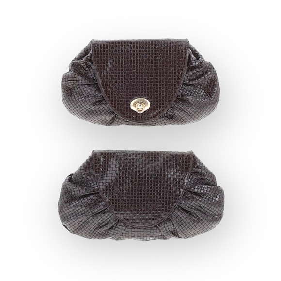 Goldenbleu ♛ Katie Woven Clutch Handbag Evening Bag ♛ Amethyst Patent Leather ♛ - Picture 15 of 16